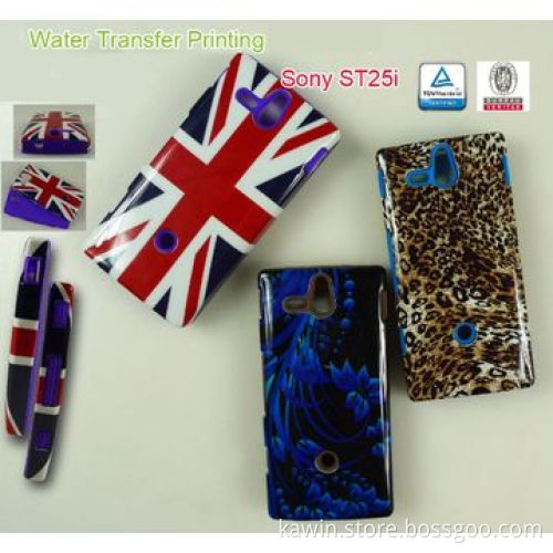 Water Transfer Printing PC + Silicone Cover for Sony ST26i